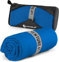 VENTURE 4TH Quick Dry Towel. Microfiber Travel Towel Ideal for Camping, Hiking, Backpacking, Gym. Lightweight & Fast Drying Travel Towels for Body. Compact & Easy to Pack - Blue Extra Large