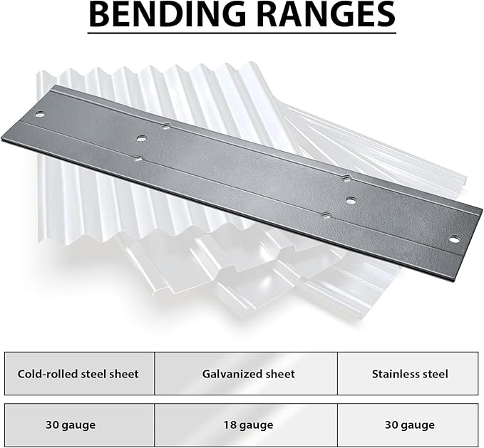 Folding Tool Steel Metal Bending Tool Sheet Metal Bender for HVAC Bending Forming 3/8 and 1 Fold Depths in Ductwork(18 Inch)