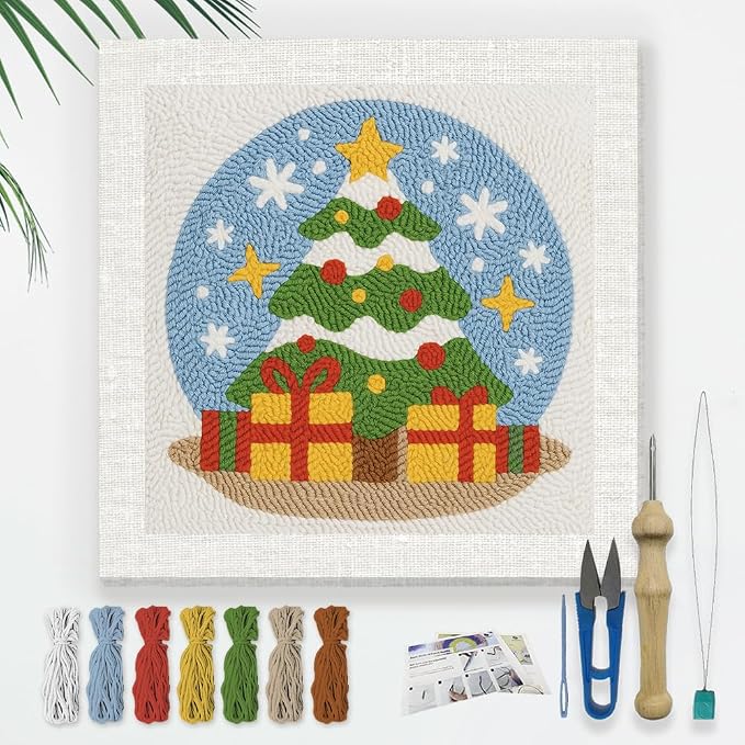 Doodlream Christmas Tree DIY Punch Needle Embroidery Kit by Doodlream
