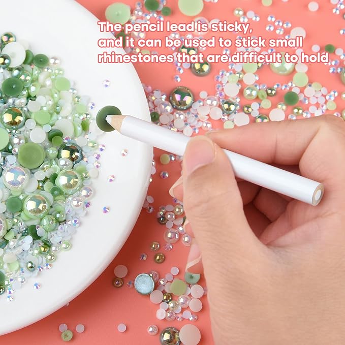 ASTARON 50g Mix Flatback Rhinestones Half Pearls - Image 5