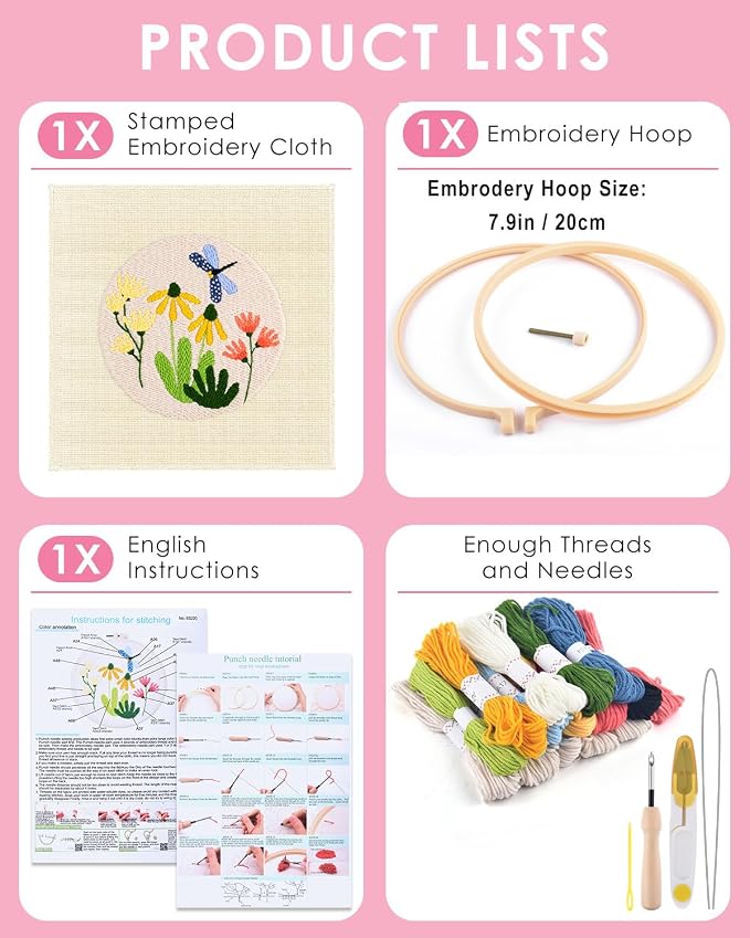 TINDTOP Punch Needle Kits, DIY Punch Embroidery Kits - Image 2