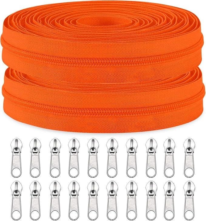 Sawoake #3 Nylon Coil Zippers by The Yard Bulk 10 Yards by Zipper