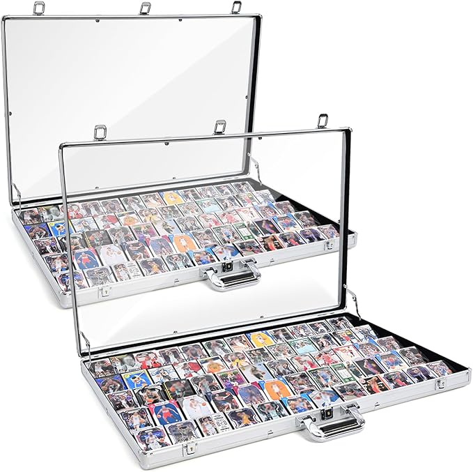 2 Pcs Trade Show Display Case – 34"x22" Large Aluminum Locking Tabletop Showcase by CoJewe
