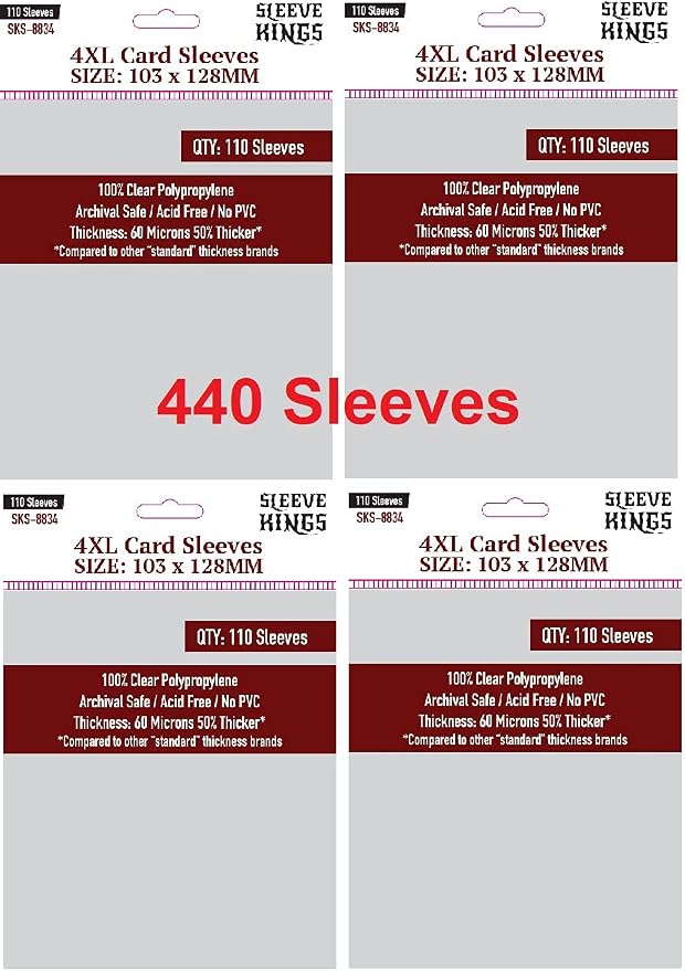 Sleeve Kings 4XL Card Sleeves 103 X 128 mm by SleeveKings