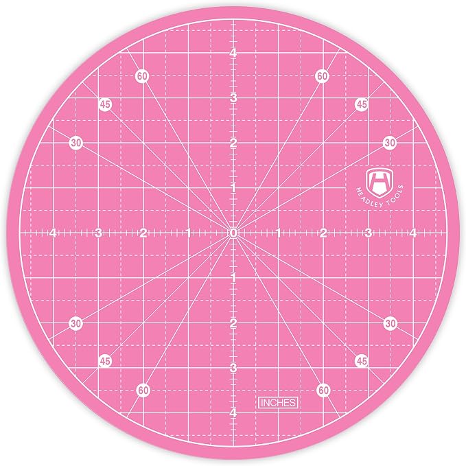 Headley Tools 10"x10" Round Rotating Cutting Mat, Self Healing Mat by HeadleyTools