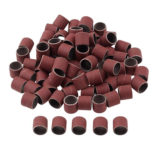 100 PCs Sanding Bands 320 Grit Drums Sleeves For DREMEL Rotary Tools 12CM