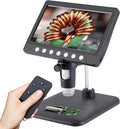7 Inch 1080P Digital Microscope,1200X Magnification,8 LED Lights,32GB TF Card Included, Rechargeable Battery, Handheld USB Microscope Camera for PCB Repair,Soldering, Coin,Stamp,Jewelry Inspection