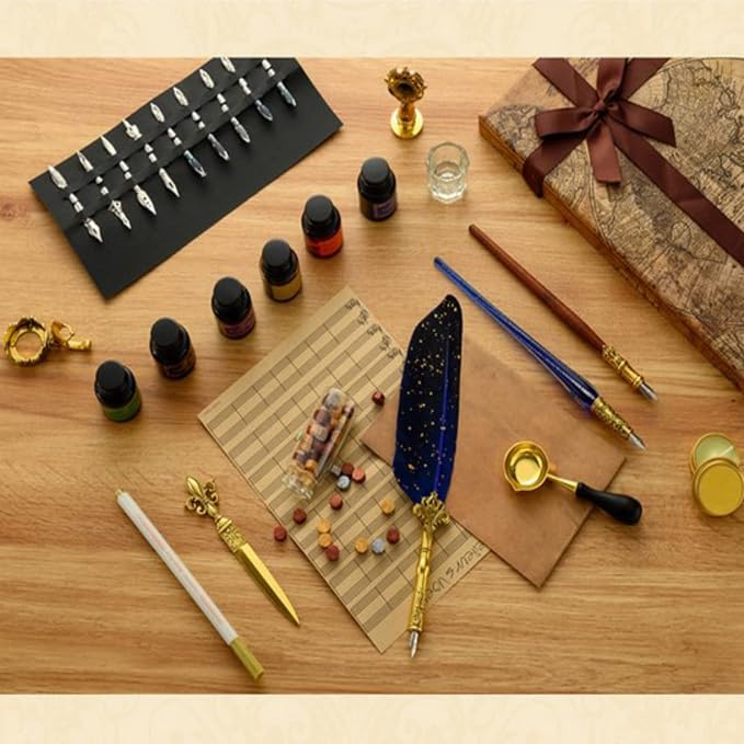 Joyeee Antique Quill Pen Set, - Image 2