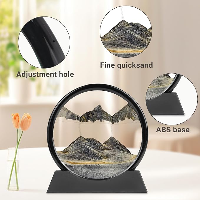 Meeitec Moving Sand Art, 3D Liquid Motion Deep Sea Sandscape Color Quicksand - Image 5