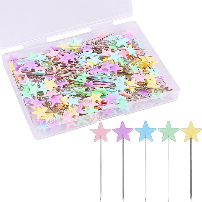 Elisel 200 pcs Multicolor Straight Pins Straight Quilting Pins Craft by Elisel