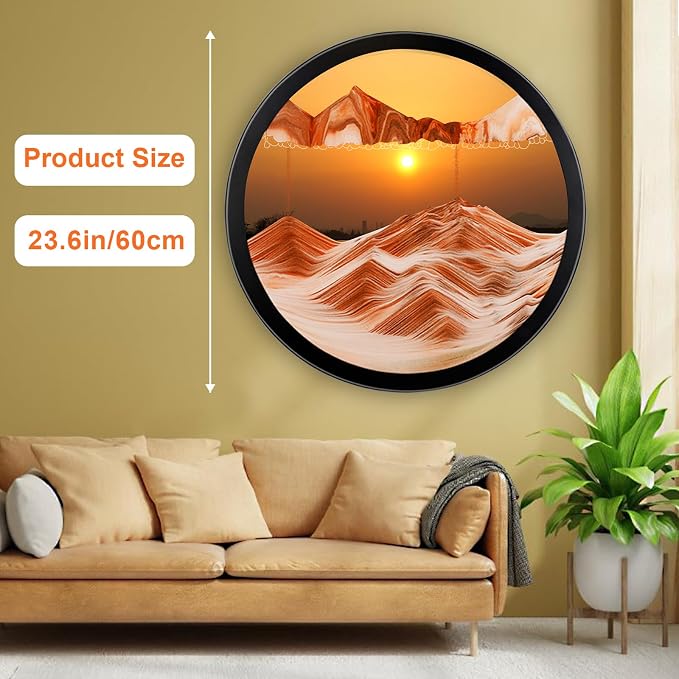 24" Moving Sand Art, 3D Sand Art Pictures Deep Sea Sandscape Living Room - Image 5