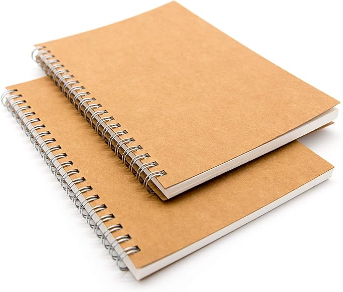 DSTELIN Blank Spiral Notebook, Soft Cover, Sketch book, 100 Pages / 50 Sheets - Image 4
