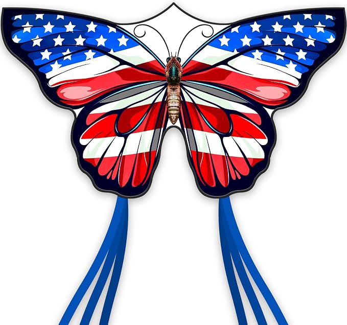 SGftre American Flag Butterfly Kite by SGftre