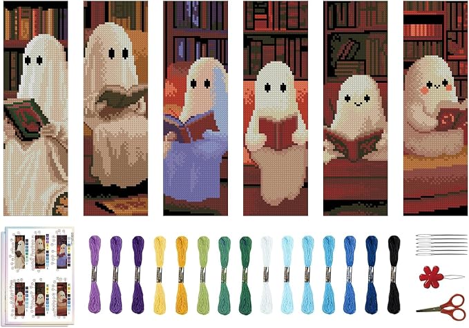 YERUOUIU 6 PCS Cross Stitch Bookmark Kit by Unknown