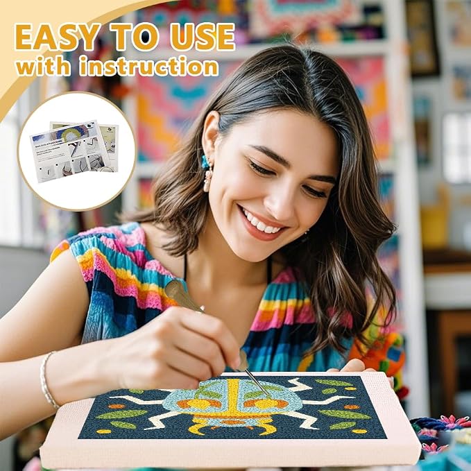 Doodlream Beetle DIY Punch Needle Embroidery Kit - Image 3