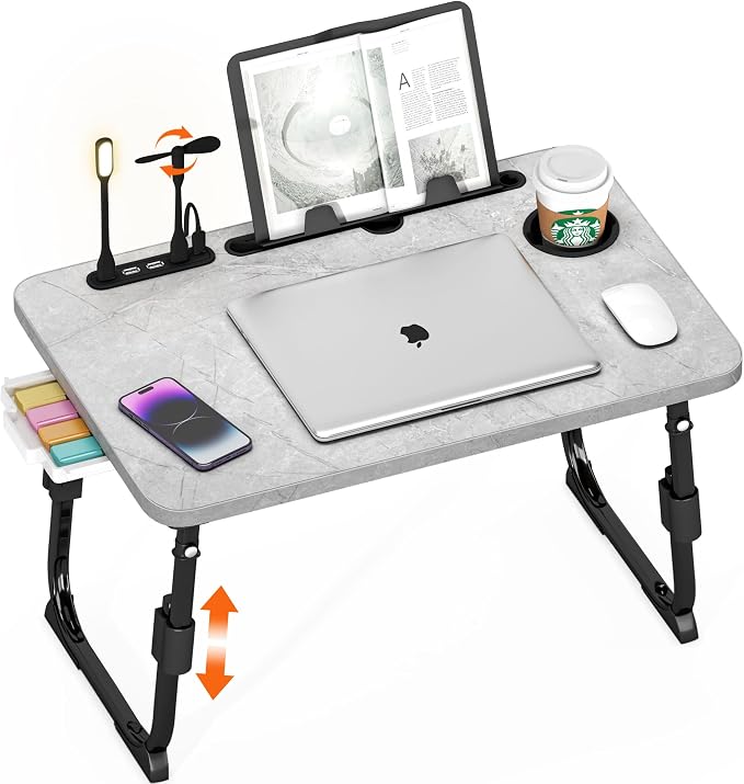 Lap Desk for Bed, Adjustable Laptop Desk by PlayimaginationtodecorateHomeOffice