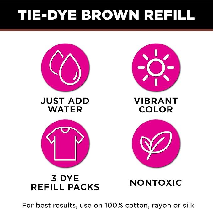 Tulip One-Step Tie-Dye Kit, 3 Fabric Dye Refill Packs - Image 3