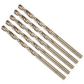 Drill Bit, #27 Cutting Diameter, 4341 HSS Gold Finish 135° Cutting Angle Number Jobber Bits - (Applications: for Drilling Soft Metal Plastic Wood), 5-Pieces