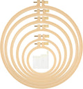 6 Pcs Embroidery Hoop 6 Size, Round Plastic Cross Stitch Hoop by Phinus