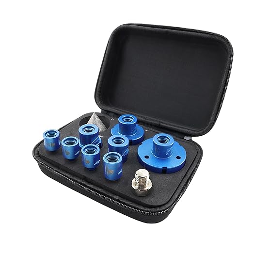 Tile Hole Saw Kit Diamond- BRSCHNITT 10pcs Diamond Core Drill Bit Set for Porcelain Tile Ceramic Marble Granite Drilling,Finger Chamfer Bit
