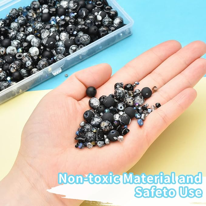 Glass Beads for Jewelry Making Adults, 4mm Bicone Crystal Beads, 2-4mm Spacer - Image 5