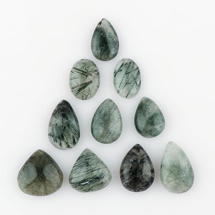 10pcs, Natural Gemstone Cabochon, Wholesale Assorted Flatback Crystals - Image 2