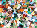 Lanyani Iridescent Glass Mosaic Tiles Bulk, 4-Shapes 700 Pieces Sparkle by LanyaniArtGlassMosaics