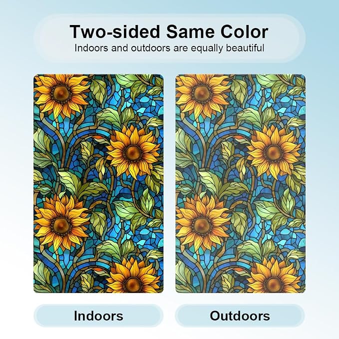Window UV Protection Privacy Film:Non-Adhesive Static Cling Decorative Window - Image 3