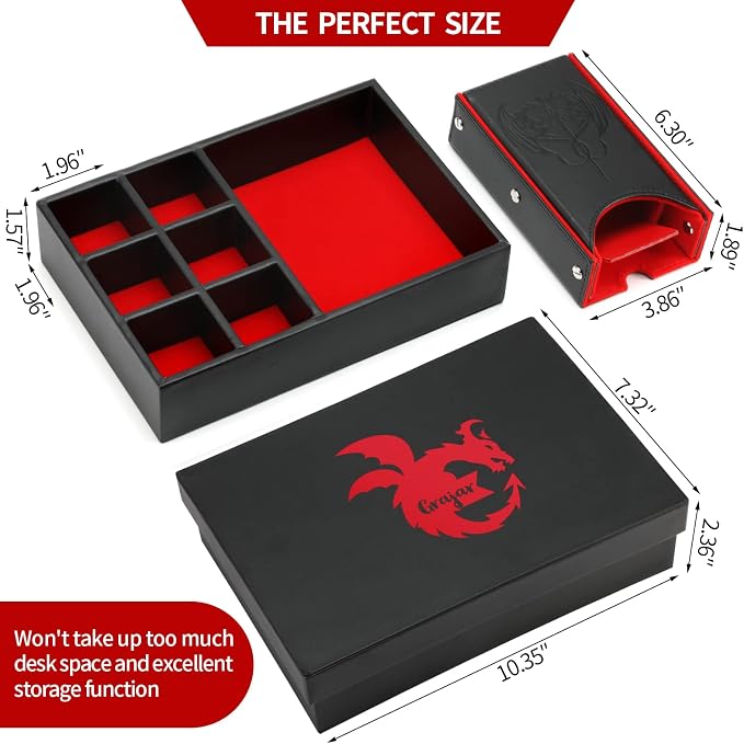 Grajar DND Dice Tray and Tower: Portable Dice Storage - Image 4
