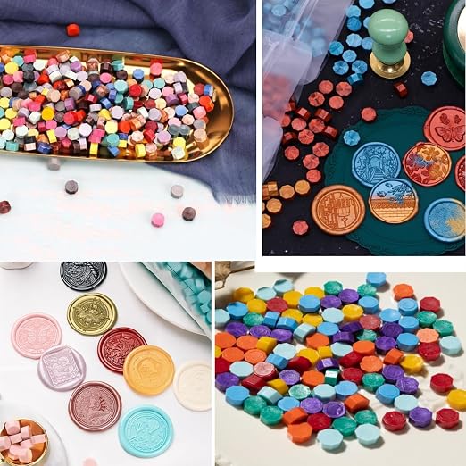 300 Pcs Red Sealing Wax Beads, Refilling Octagon Wax Seal Beads - Image 6