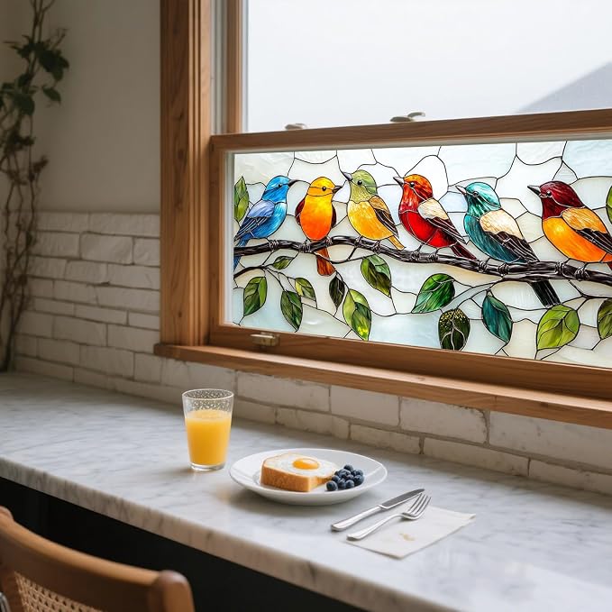 IVN Privacy Window Film 39.3x17.7 Inch Static Windows Cling | Decorative Window - Image 5