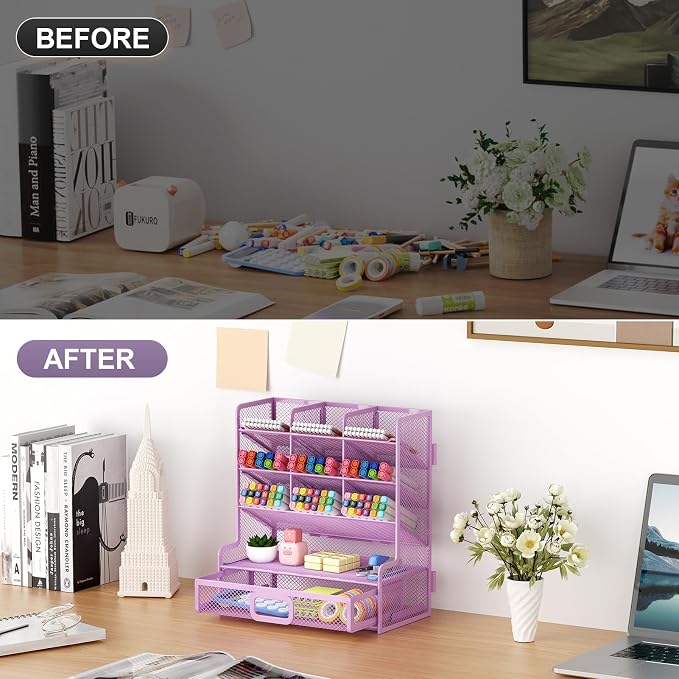 Marbrasse Larger Mesh Desk Organizer - Image 7