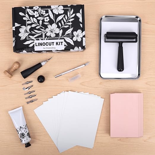 Linocut Kit for Beginners Stamp Making Set - Image 5