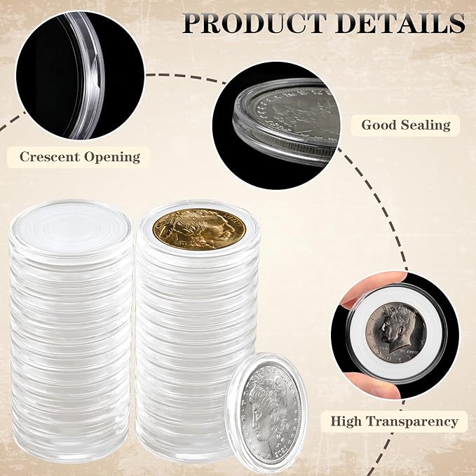 100PCS Silver Dollar Coin Holder, Coin Holders - Image 4