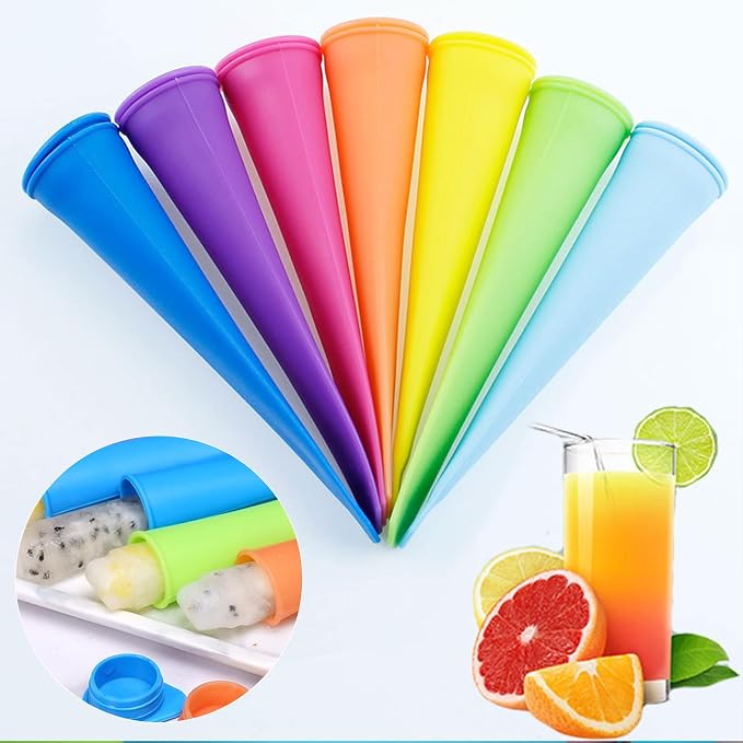 8 PCS Popsicles Molds, Reusable Multi Colors Popsicle Maker - Image 4