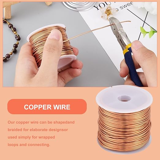 BENECREAT 16 Gague 32.8ft Tarnish Resistant Copper Wire, Copper Jewelry Craft - Image 5
