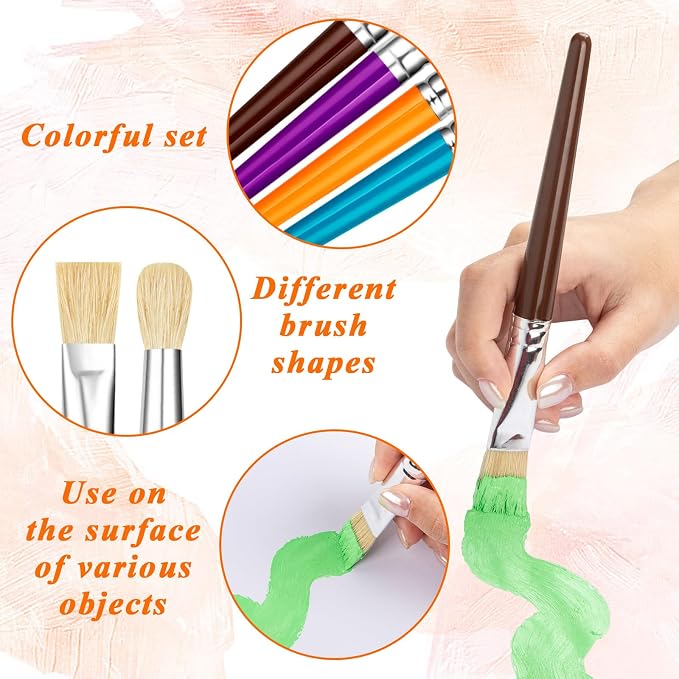 YGAOHF 30 Pcs Paint Brushes for Kids - Image 5