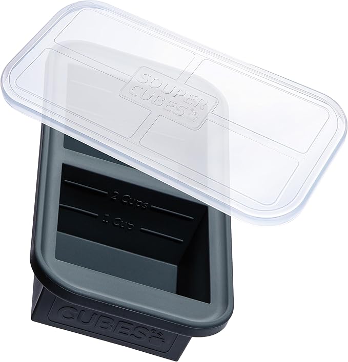 Souper Cubes 2 Cup Silicone Food Freezer Mold, Oven and Microwave Safe by SouperCubes%C2%AE