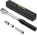 3/8-Inch Drive Click Torque Wrench Dual-Direction Adjustable Torque Wrench Set with Storage Case (10-45 ft.-lb./13.5-61 Nm)