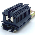 Erayco UK2.5B-B DIN Rail Terminal Block, Screw Clamp, 600V 20A 24-12AWG, Pack of 100 (Black)