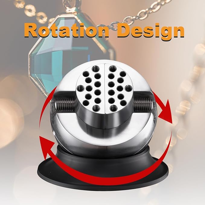 DZQ Ball Vise 3" Engraving Setting Tool 360°Rotation Professional Ball Vise 36PCS Attachment Jewelry Engraving Block Tools(Stainless Steel)