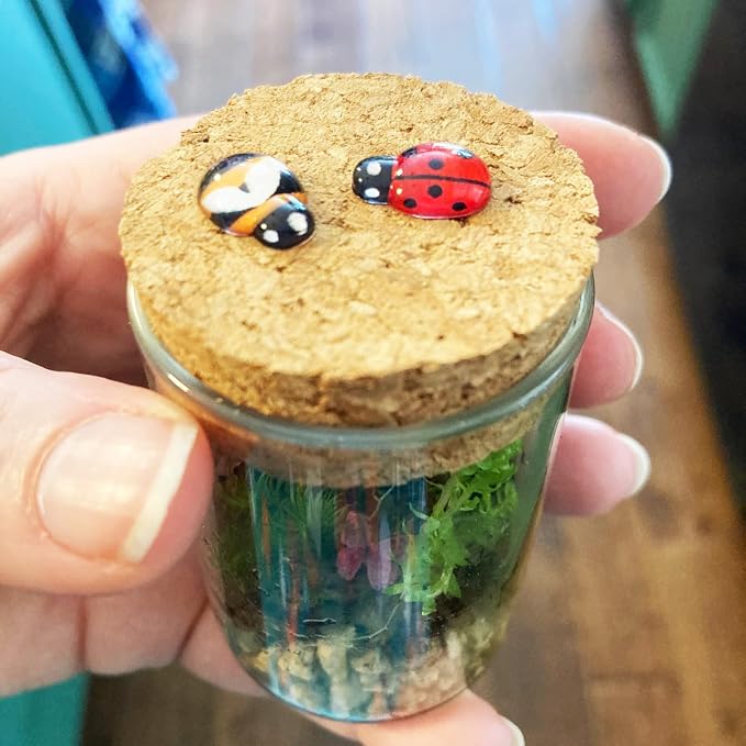 Miniature Micro Resin Ladybug Butterfly Bee Set, Dollhouse Miniature Flatback - Image 9