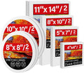 12 Pack Stretched Canvases for Painting, Round Canvas by ESRICH