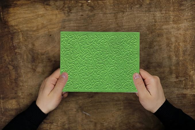 3-D Textured Impressions Background Embossing Folder, Lace Vine Pattern Plastic - Image 3
