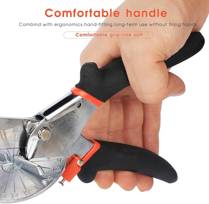 LeafLux Miter Shears for Wood Trim, Adjustable 45 to 135 Degree Handheld Tool - Image 5