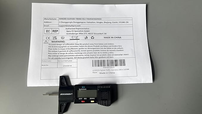 GODESON Digital Tyre Tread Depth Gauge UK,0-25.4 Mm Inch Tyre Guage Digital with Large LCD Display and Tire Tread Depth Measuring Tool for Cars,Trucks,Moto