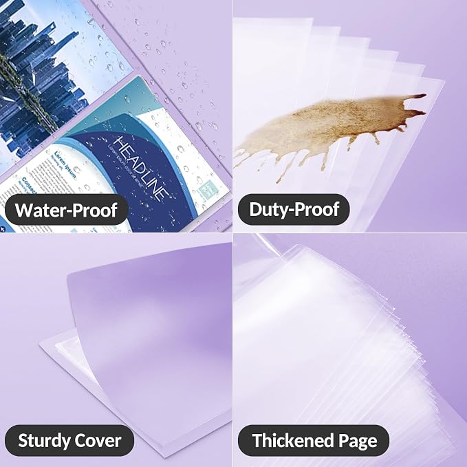 Sooez Art Portfolio 9"x12", 40 Pockets Large Folder Display 80 Pages, Heavy Duty - Image 6
