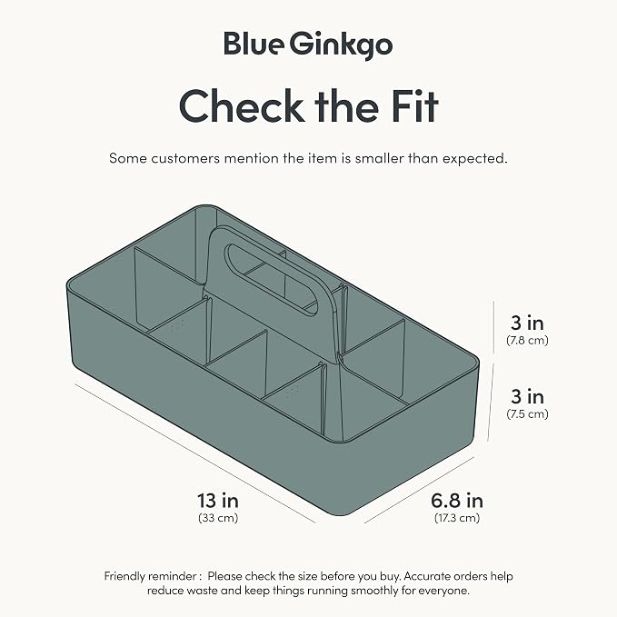 BLUE GINKGO Stackable Organizer Caddy, Made in Korea | Portable. Adjustable. - Image 3