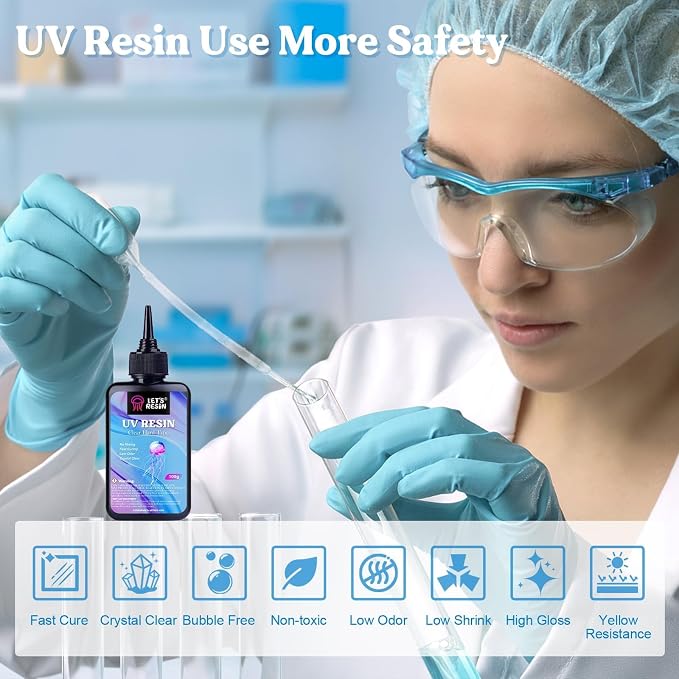 LET'S RESIN UV Resin, 300g Low Viscosity Crystal Clear Hard Type Resin Kit - Image 2