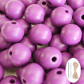 100 Pieces Purple Wood Beads - 20mm by SMANTA